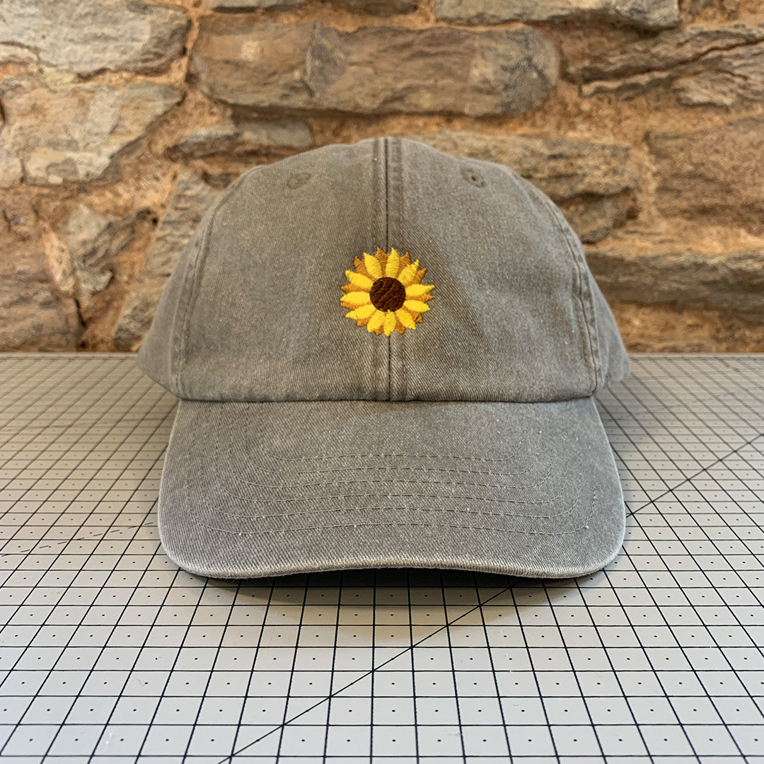 Embroidered Motif Cap - Sunflower